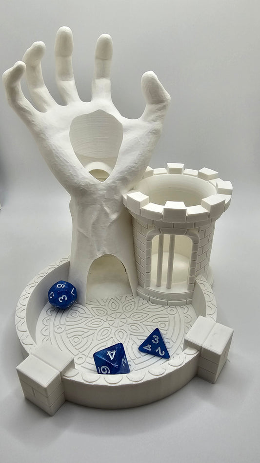 A Grave Mistake Dice Tower.