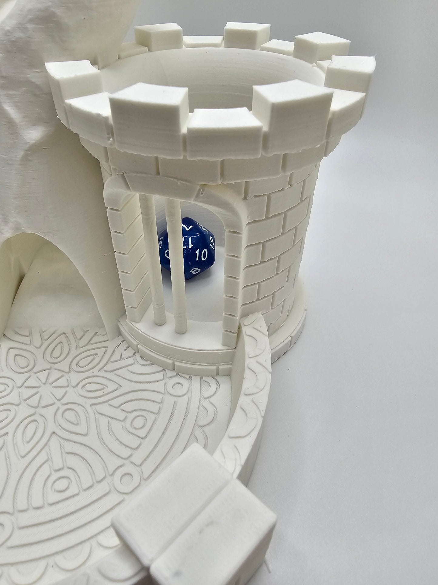 A Grave Mistake Dice Tower.