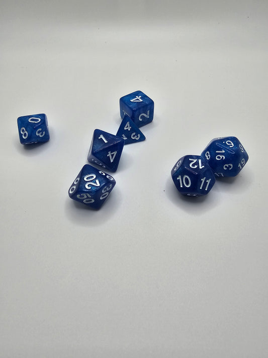 Night sky 7pc Dice Set.