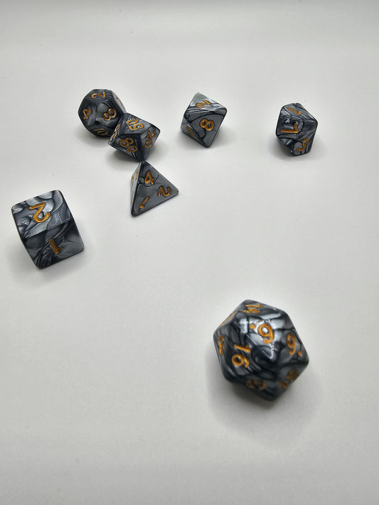 Smoke and Mirrors 7pc Dice Set.